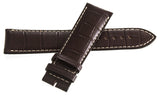 Tissot 22mm x 20mm Brown Alligator Leather Watch Band Strap