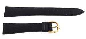 Raymond Weil Geneve Womens 19.5mm Black Leather Gold Buckle Watch Band Strap