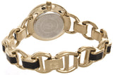 Anne Klein Women's Two-Tone Black Enamel Open Link Bracelet Watch AK/1246BKGB