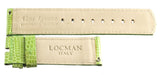 Locman  25mm x 24mm Green Lizard Leather Men's Watch Band
