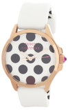 Juicy Couture Women's White & black Dial White Rubber Strap Watch 1901223