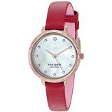 Kate Spade KSW1565 Morningside White Dial Red Leather Strap Women's Watch