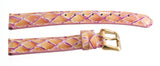 Invicta Women's 16mm x 14mm Peach Colored Lizard Leather Watch Gold Buckle Band