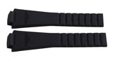 Longines 21mm x 14mm Black Rubber Watch Band Strap