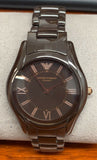 Emporio Armani AR1445 Ceramica Brown Dial Brown Ceramic Bracelet Women's Watch