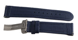 Joe Rodeo 22mm Navy Blue Polyurethane Watch Band Strap With Silver Tone Buckle