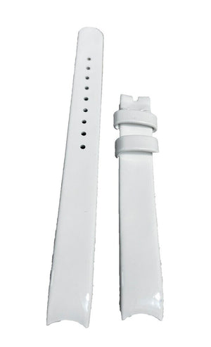 Dior Women's 11mm x 11mm White Patent Watch Band Strap N2Q4B