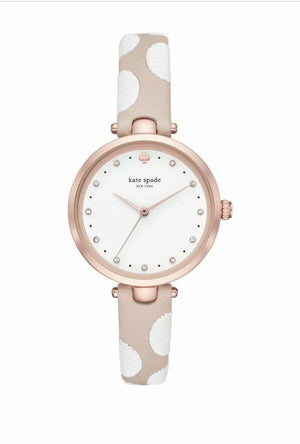 Kate Spade Women’s holland white dot leather 34mm watch KSW1450