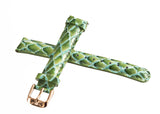 Invicta Womens 16mm x 14mm Green Lizard Leather Watch Rose Gold Buckle Band