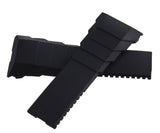 Gerald Genta Men's 28mm x 20mm Black Rubber Replacement Band Strap