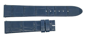 Montblanc Women's 14mm x 13mm Navy Blue Calf Leather Watch Band Strap FAH