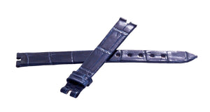 Genuine Chopard 11mm x 10mm Dark Blue Shiny Alligator Watch Band B0201-0999