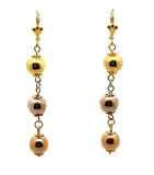 Tri color Women's Ball Hanging Earrings