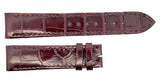 Gucci 20mm x  18mm Dark Brown Alligator Shiny Leather Watch Band Strap