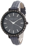 Anne Klein Womens Grey Tone Dial Grey Tone Leather Strap Watch AK/2117