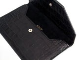 Barneys New York Black Leather Travel Photo Holder