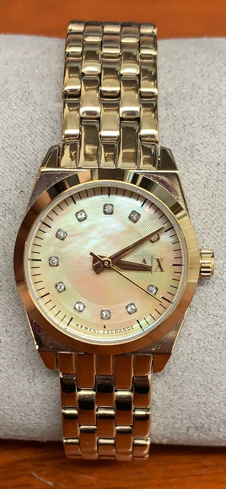 Armani Exchange AX5331 Miss Jackson MOP Dial Gold Tone Stainless Women's Watch