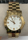 Marc Jacobs MBM3056 Amy White Dial Gold Tone Stainless Steel Women's Watch