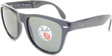 Ray Ban Folding Wayfarer RB4105 601/50 Black/Polarized Gray 54mm Sunglasses