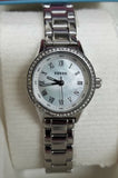 Fossil Women's Analog Silver-Tone Watch Steel Bracelet MOP Dial BQ1097