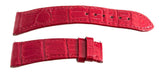 Bvlgari  20mm x 16mm Red Shiny Leather Watch Band 100154529 (M)