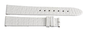 Montblanc Men's 15mm x 14mm White Alligator Leather Watch Band Strap FTK