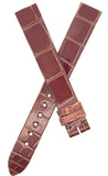 Cartier 13mm x 12mm Brown Alligator Women's Watch Band Strap KDC8AR93