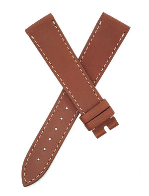 Chopard 19mm x 16mm Brown Genuine Leather Men's Watch Band Strap