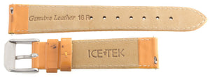 Ice Tek 16mm Womens Orange Patent Leather Watch Band Strap Silver Tone Buckle