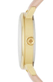 Kate Spade KSW9010 Metro Monogram M White Dial Pink Leather Strap Women's Watch