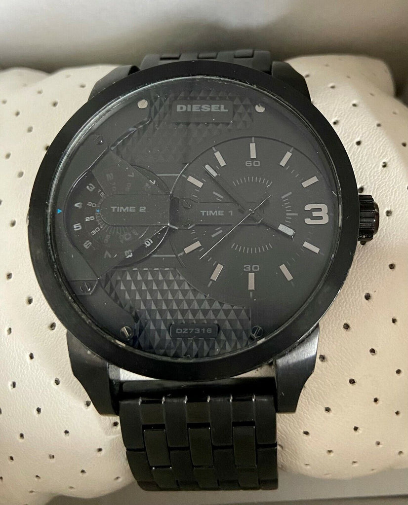 Diesel Men's DZ7316 Mini Daddy Black Stainless Steel Watch – Kipliani