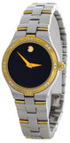 New Movado Women's Black Dial Two-Tone Bangle Bracelet Watch