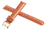 Invicta Womens 16mm x 14mm Orange Alligator Leather Watch W/ Gold Buckle Band