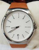 Skagen SKW6261 Sundby White Dial Tan Leather Strap Men's Watch