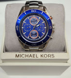 Michael Kors Men's Jetmaster Blue Dial Silver-Tone Watch MK8461