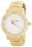 BETSEY JOHNSON  BOYFRIEND PEARL DIAL GOLD-TONE METAL WATCH BJ00229-02