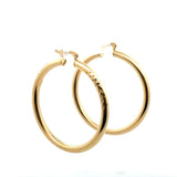 Gold tone Women's Round Hoops Earrings
