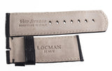 LOCMAN Men's 31mm x 30mm Black Lizard Leather Watch Band Strap