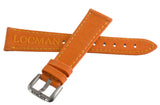 LOCMAN Men's 21MM x 16mm Orange Fabric Silver Buckle Band