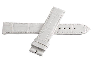 Montblanc 17mm x 16mm White Alligator Leather Watch Band Strap FSH