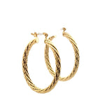 Gold tone Women's Oval Hoops Earrings