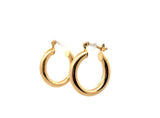 Gold tone Women's Round Hoops Earrings