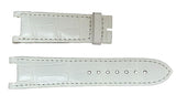 MOUAWAD 20mm x 18mm White Alligator Leather Women's Watch Band