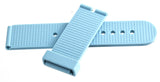 Grimoldi Mens 22mm x 22mm Blue Rubber Watch Band Strap