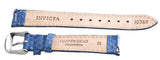 Invicta Womens Blue 16mm Genuine Lizard Leather Watch Band Strap Silver Buckle
