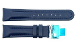 Joe Rodeo 20mm Navy Blue Polyurethane Watch Band Strap With Silver Tone Buckle