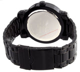 Kings Master Men Black Ion-plated Steel Silver tone Dial Diamond Watch