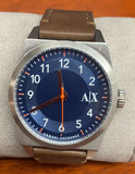 Armani Exchange AX2303 Blue Dial Brown Leather Strap Men's Watch