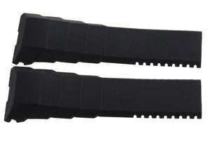 Gerald Genta Men's 31mm x 20mm Black Rubber Replacement Band Strap
