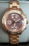 New Fossil Women's CH2826 Dylan Rose Gold-Tone  Chronograph Watch